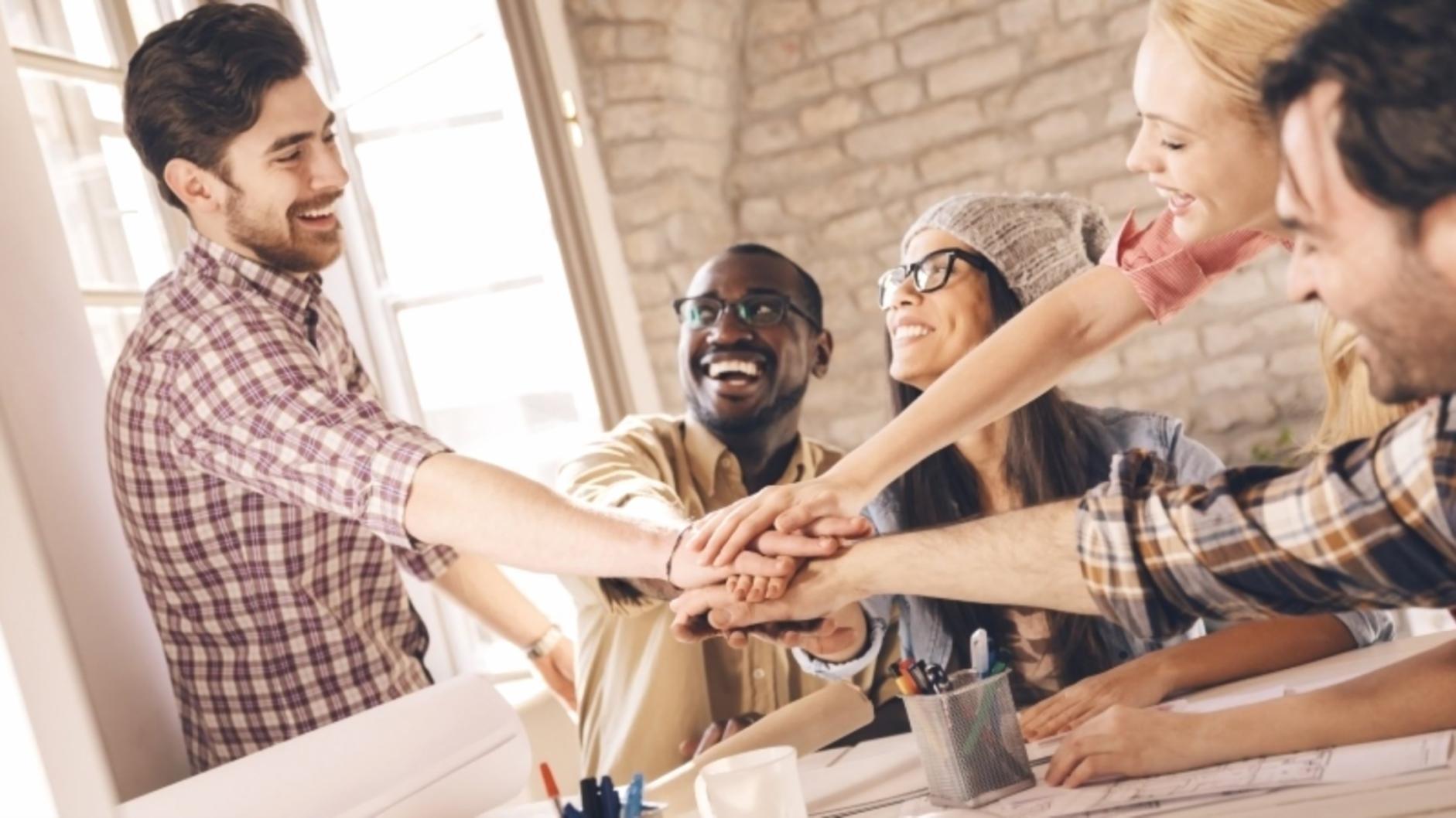 Collaborative workspace environment demonstrating partnership approach to SEO training development